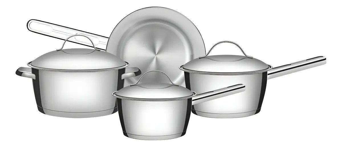 Jogo De Panelas Com 4 Pecas Aco Inox Allegra Tramontina